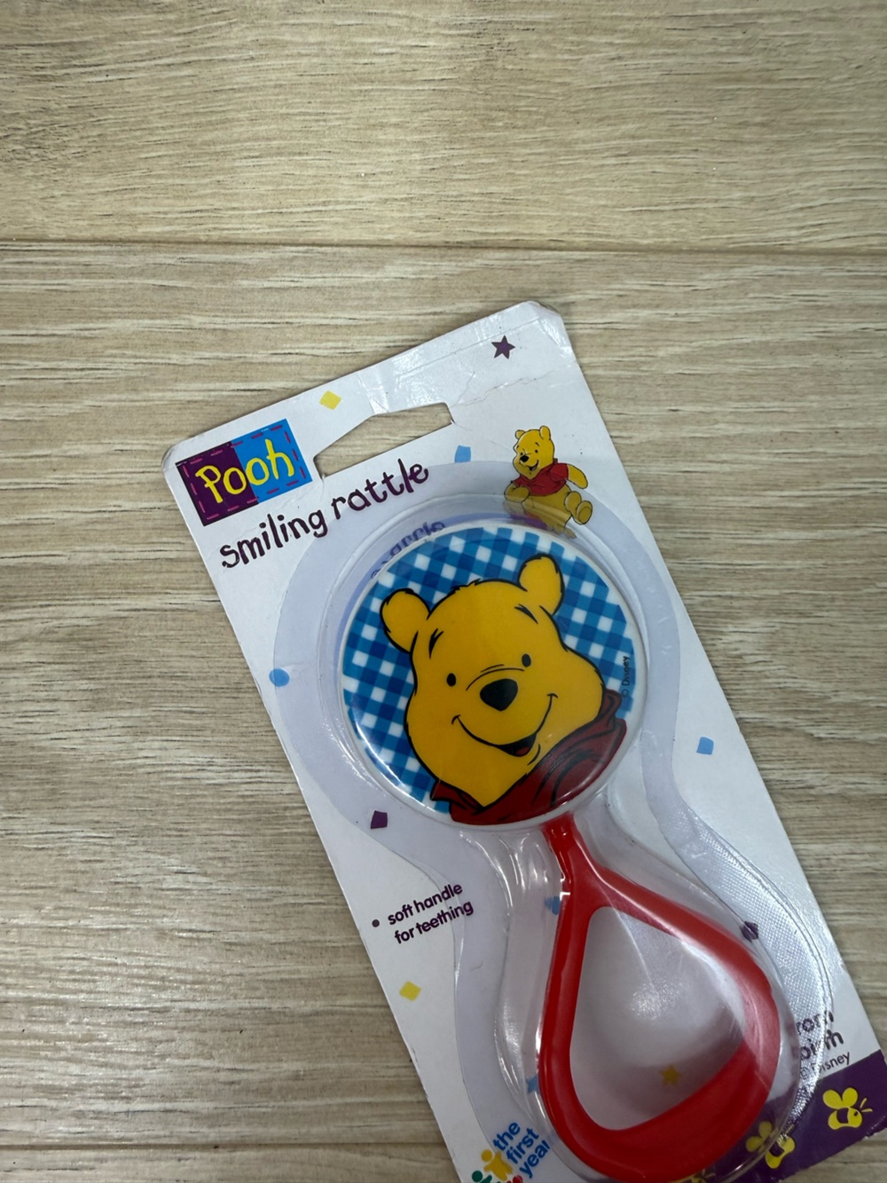 NEW Pooh Winnie-The-Pooh Vintage 1995 Smiling Rattle - Picture 2 of 6